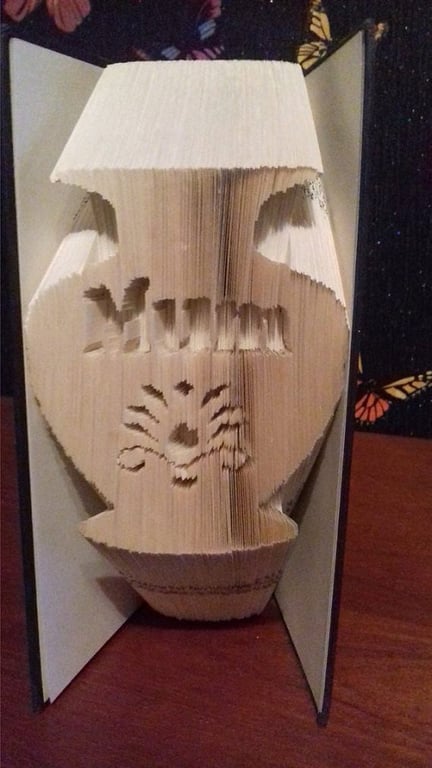 Vase with Mum COMBI Book Folding Pattern - EMAILED PDF PATTERN