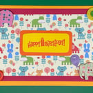 childrens elephant Birthday card