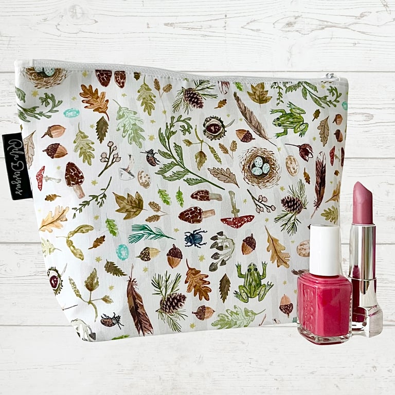 Makeup bags beautiful autumn print 