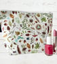 Makeup bags beautiful autumn print 