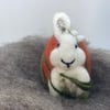 3D Felted Easter Egg, Needle Felt Easter Decoration, Bunny, Rabbit