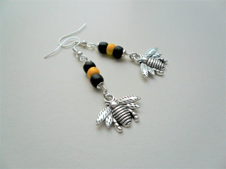 Custom Listing for Becky Honey Bee Earrings   