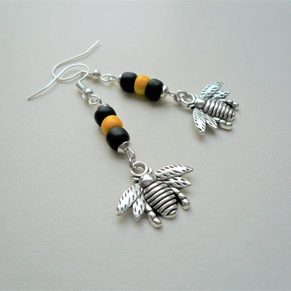 Custom Listing for Becky Honey Bee Earrings   