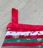 Small Scrappy Fabric Hanging Christmas Stocking - Image 3