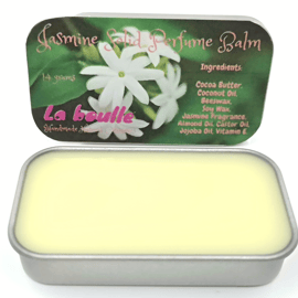 Jasmine Solid Natural Perfume Balm. For sensitive skin. Handmade. UK.