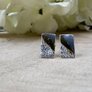 Silver and Gold Stud Earrings 