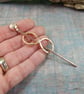 Shawl Pin, Copper Infinity Knot Celtic Clasp Cloak Pin - Image 2