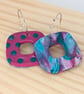 Hot pink dotty reversible earrings  - Image 5