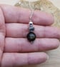 Minimalist Golden sheen Obsidian pendant necklace. Reiki charged - Image 2