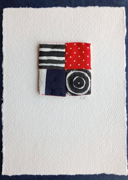 No 1 Miniature Textile Art Quilt
