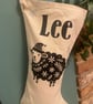 Sheep themed personalised Christmas Stocking - Image 4
