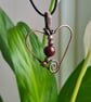 Handmade Copper Natural Red Jasper Heart Pendant Necklace Gift Crystal Jewellery - Image 1