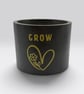 Personalised Black Plant Pot with Floral Heart  - Image 9