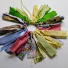 Mini Rag Wreath, Cotton Ribbon Fabric Ornament, Handmade Home Decor