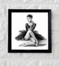 Ballerina pencil drawing print, Ballerina illustration wall art, ballerina gift - Image 5