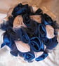  Wedding bouquet, Blue and White Bride, Bridesmaid, fabric Flowers - Image 3