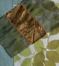 Upcycled slow stitching kit includes fabric, buttons, thread, lace, ribbon - Image 10