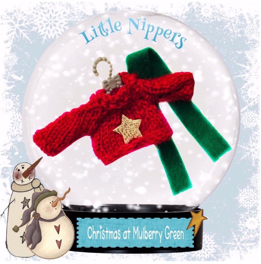 Little Nippers’ Christmas Jumper and Scarf Set
