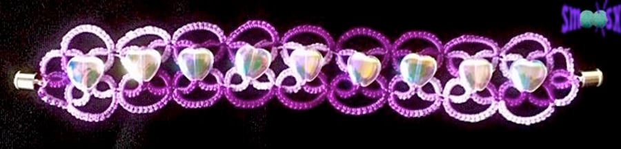 Lace Bracelet - Purple Heart