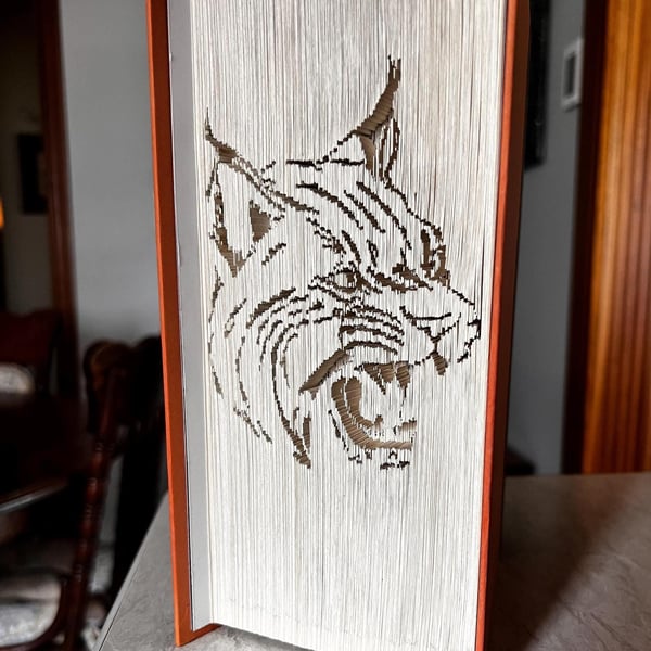Bobcat, Wildcat CUT & FOLD or 180 Book Folding Pattern - EMAILED PDF PATTERN