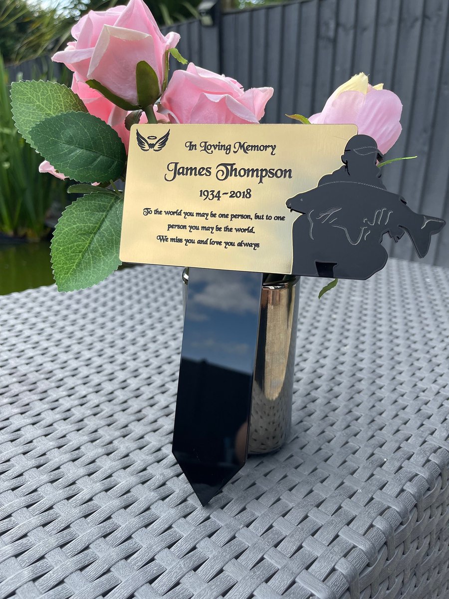 Personalised Memorial Plaque, Pet memorial plaques, Fishing Grave Marker, Rememb