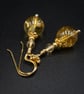 Citrine vermeil gold handmade gemstone drop earrings  : Scorpio Libra gift - Image 3