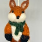 Needle Felted Reindeer Christmas Decoration Handmade Hanging Ornament