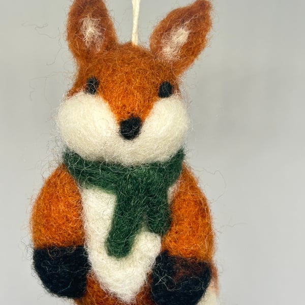 Needle Felted Reindeer Christmas Decoration Handmade Hanging Ornament