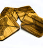 Recycled Gingko patterned Coasters in Bamboo SKU-CG1 to CG4 - Image 10