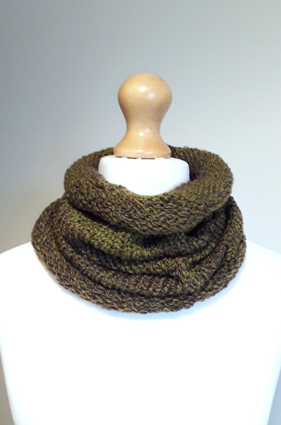 Green Neck Warmer, Cowl, Scarf, Infinity Scarf