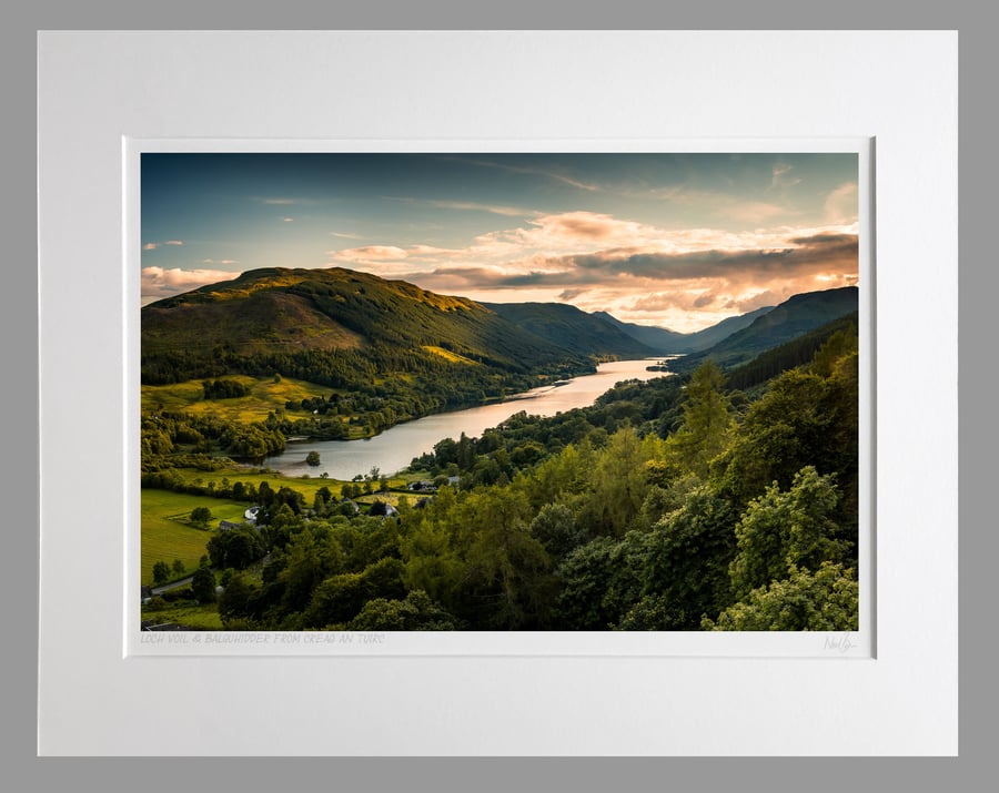 Loch Voil, Doine & Balquhidder frm Creag an Tuirc - A3 (50x40cm) Unframed Print