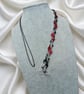 Black with Red Stones Eye Glass Chain