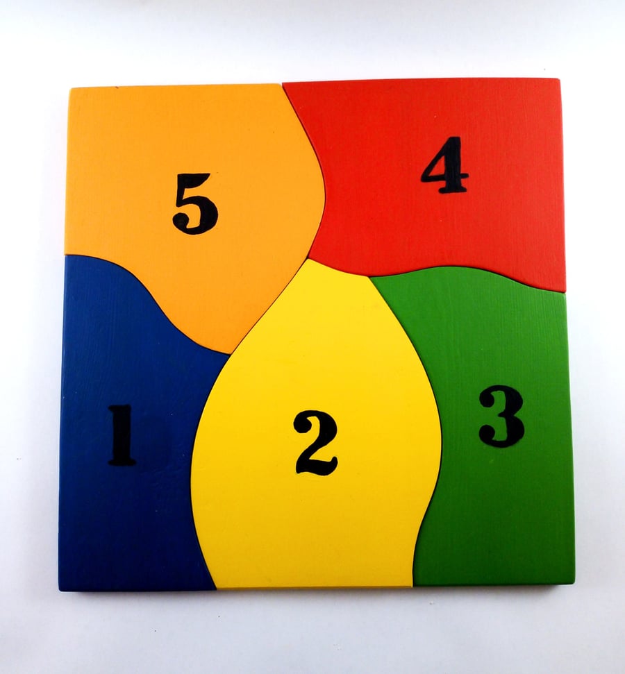 colours and numbers first wooden puzzle.