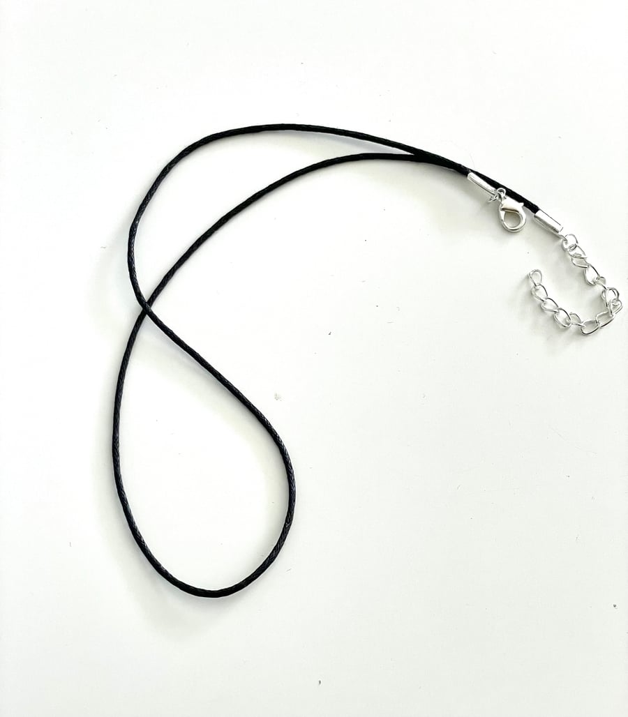 Black fine cord necklace 