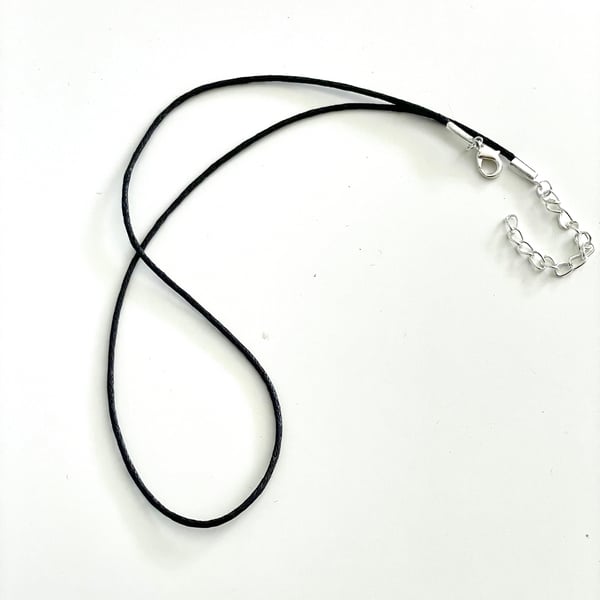 Black fine cord necklace 