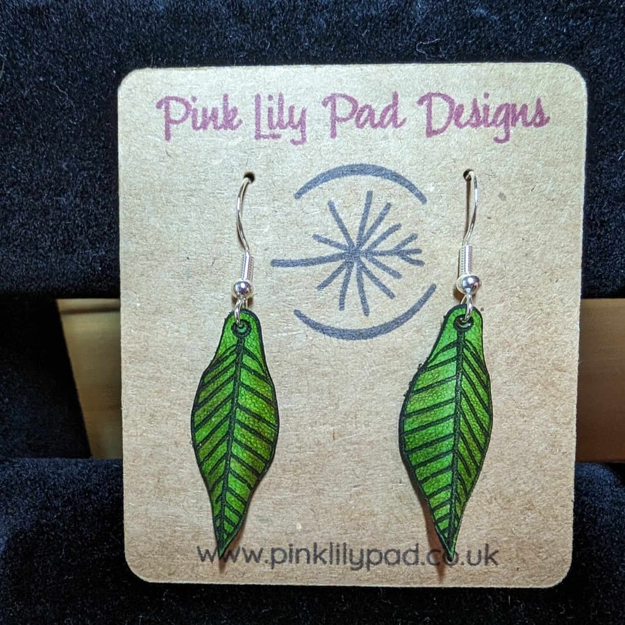 Summer Beech - British Trees Earrings (Green)