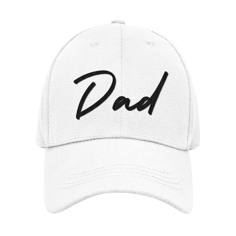 Dad Fathers day Cap present plain script text DAD Cap