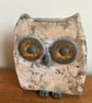 One-of-a-kind Raku wise owl sculpture - Image 2