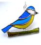 Bluetit Suncatcher Stained Glass British Bird Handmade Blue Tit  - Image 2