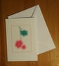 Pink flower cards, fragmented pink mums, handmade card of chrysanthemum art - Image 2