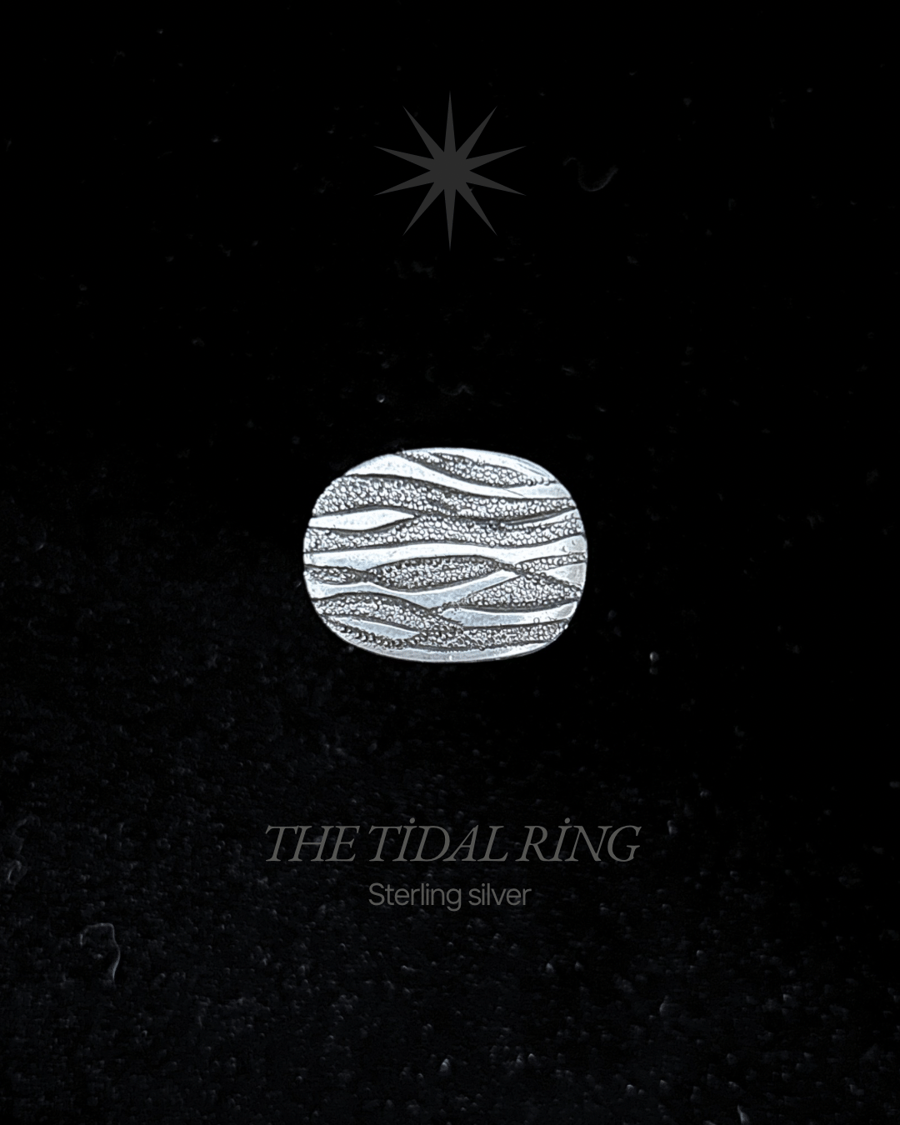 The Tidal Ring - Hand carved chunky Sterling Silver Ring