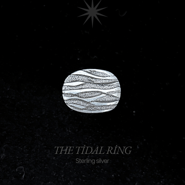 The Tidal Ring - Hand carved chunky Sterling Silver Ring