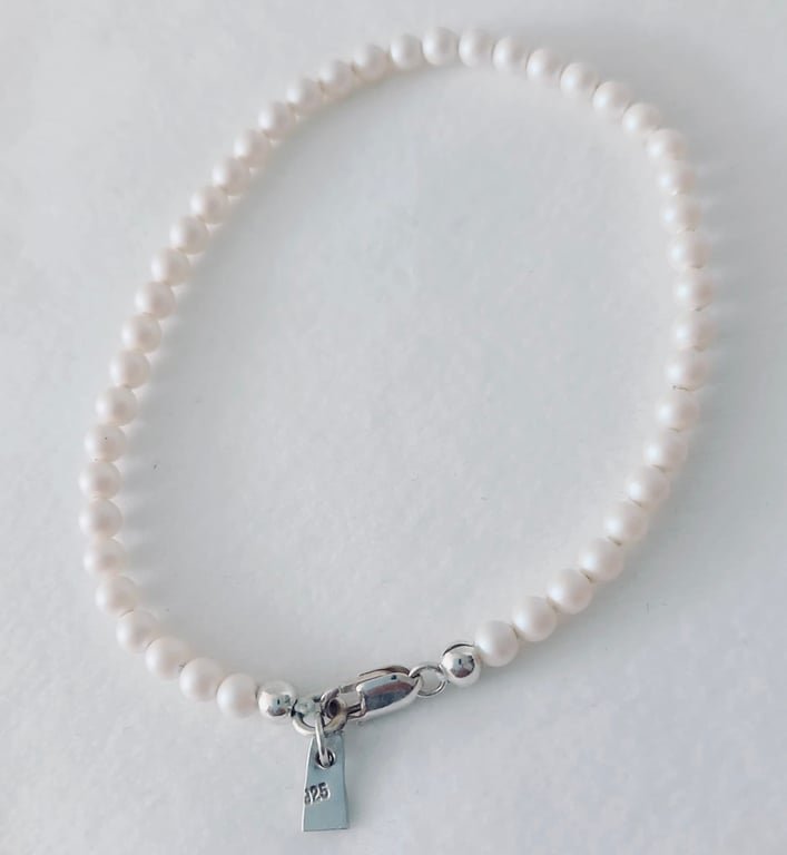 Silver Pearl Bracelet