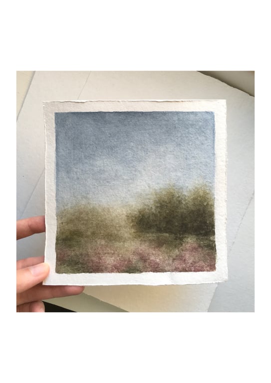 summer landscape original watercolour painting
