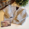 Fawn Hand Knitted Baby Cardigan 0-6 months size