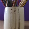 Pencil pot. Handmade pottery. Stationary lover. Office. Student.