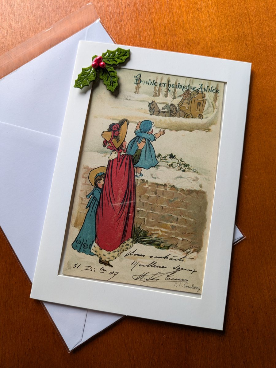 Bonne et Heureuse Annee Christmas Greetings Card