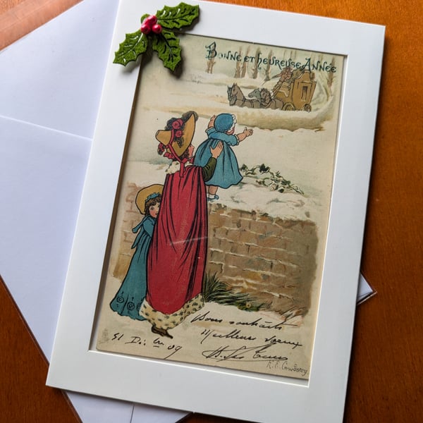 Bonne et Heureuse Annee Christmas Greetings Card