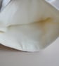 Medium Christmas Stocking with Horizontal Dash Pattern in Ivory. - Image 4