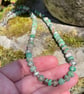 Silver and chrysoprase organic earthy bead necklace - Image 3